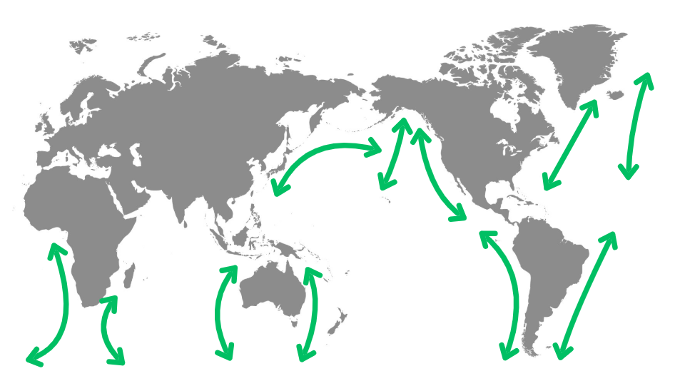 クジラ回遊図世界
